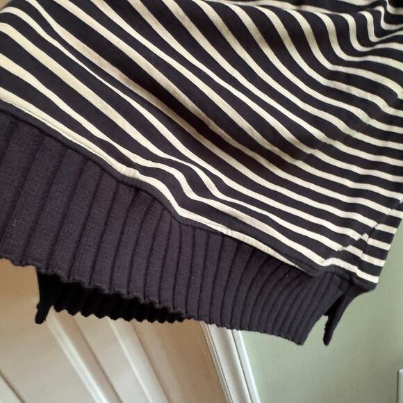 Sundays Perry Dress Black Tan Stripe Sweatshirt Sweater Dress Raglan Anthro - Picture 5 of 8